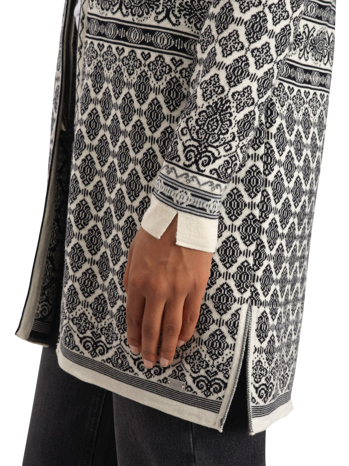Ingeborg Fem Jacket Offwhite Black Gravuvig Smoke