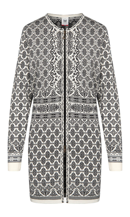 Ingeborg Fem Jacket Offwhite Black Gravuvig Smoke