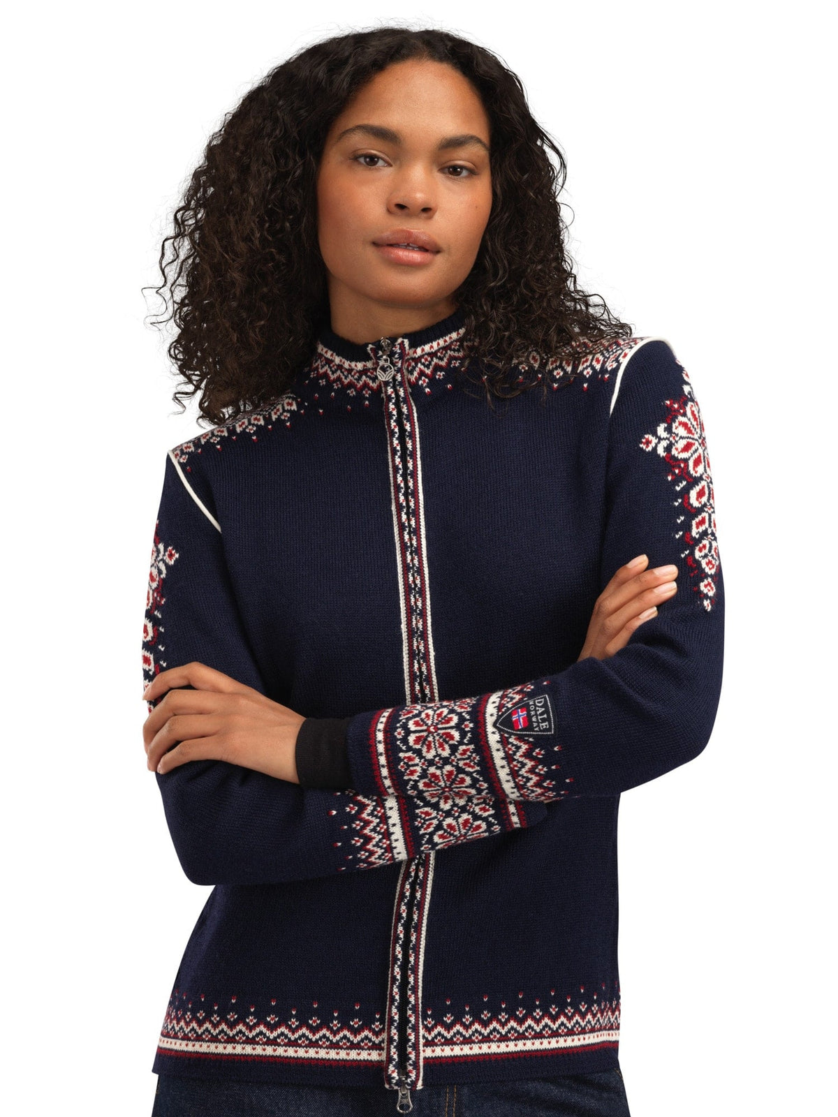 140th Anniversary Women’s Wool Jacket  NAVY RED ROSE OFF WHITE