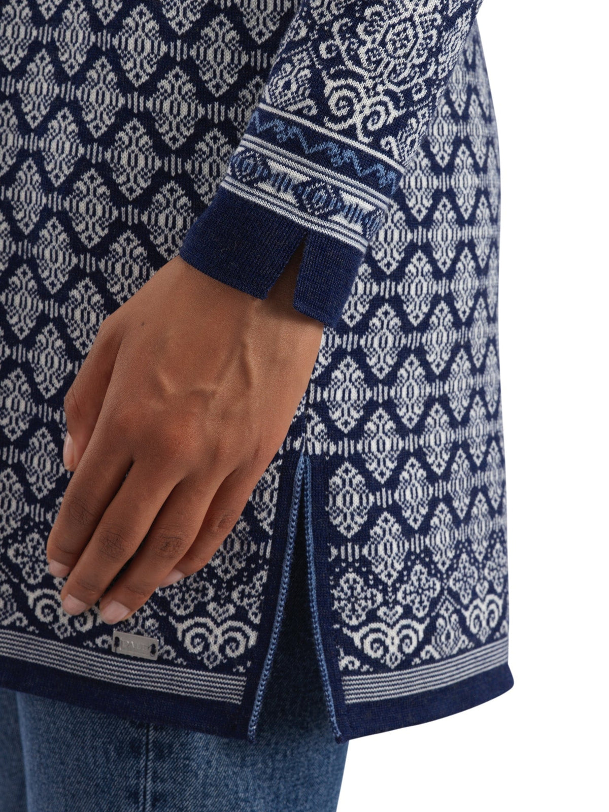 Ingeborg Women’s Jacket - Merino ELECTRICSTORM OFFWHITE BLUE