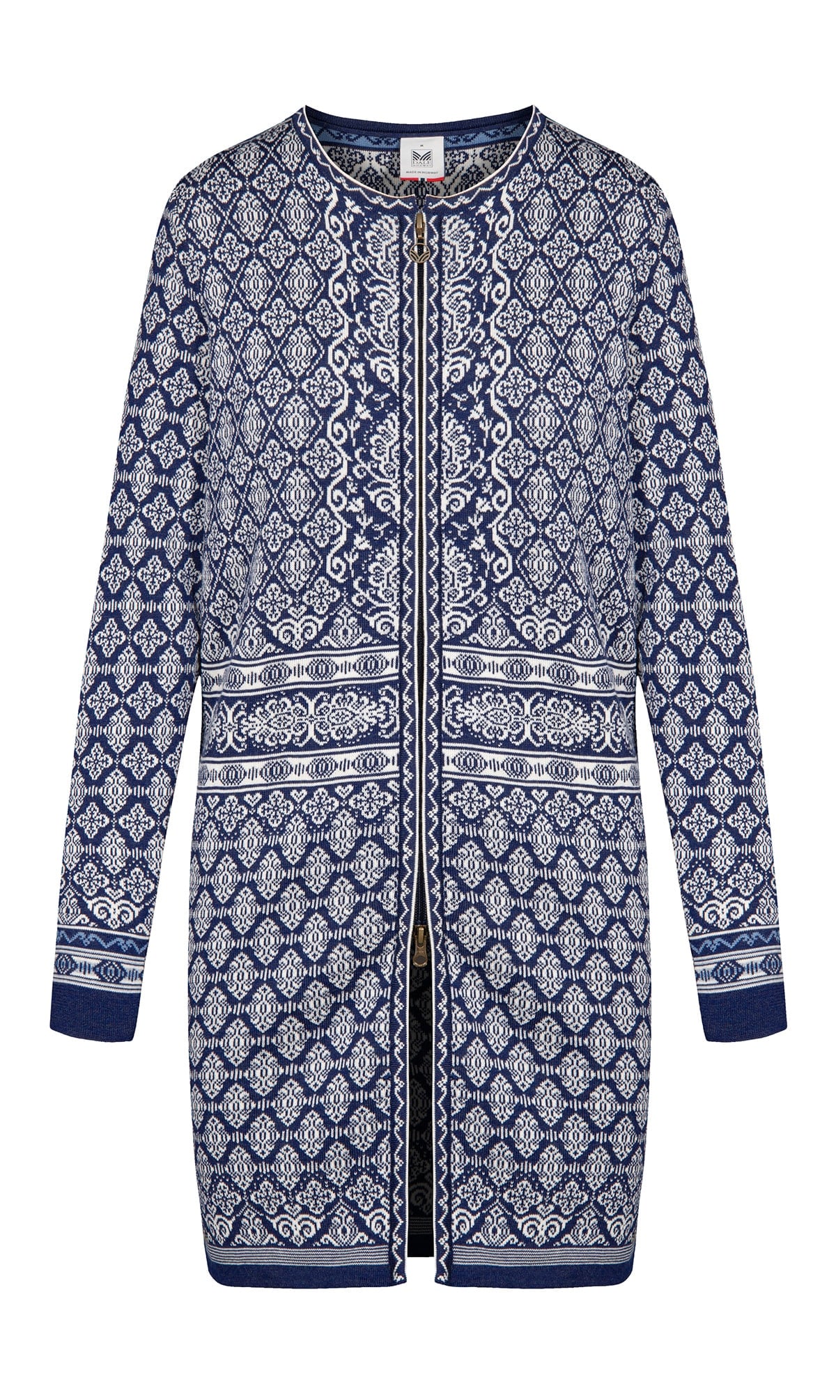 Ingeborg Women’s Jacket - Merino ELECTRICSTORM OFFWHITE BLUE