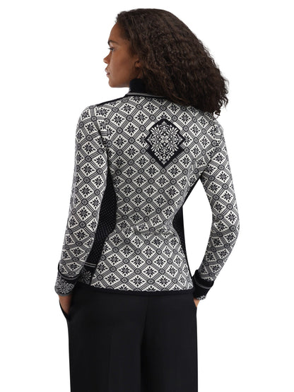 Christiania Women's Jacket - Merino Wool Black Off-white