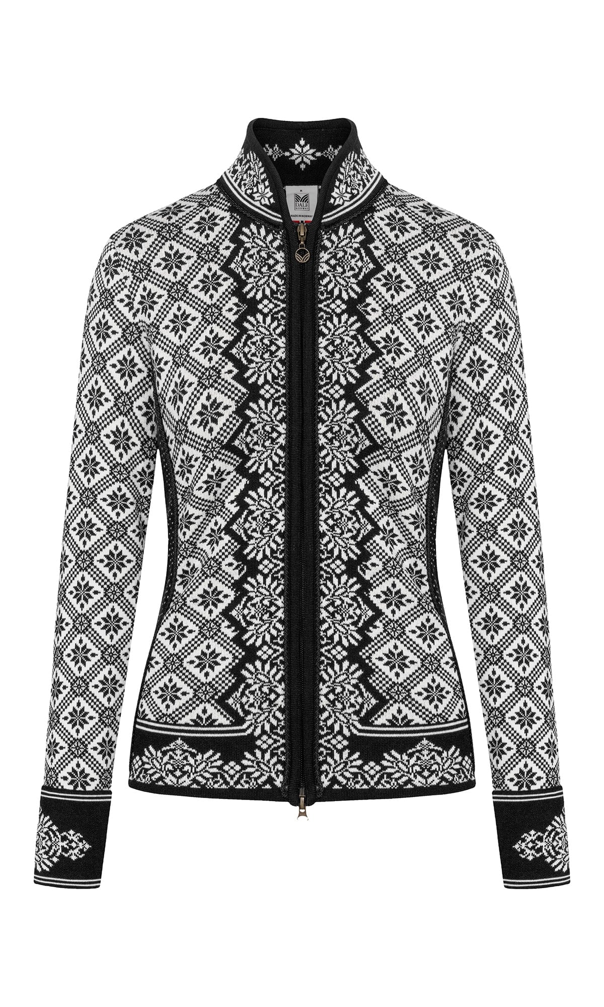 Christiania Women's Jacket - Merino Wool Black Off-white