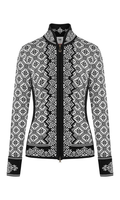 Christiania Women's Jacket - Merino Wool Black Off-white