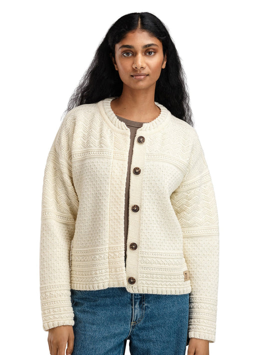 Lusa Fem Cardigan Offwhite