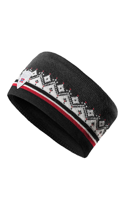 Moritz Headband - Merino Wool Dark charcoal Raspberry O