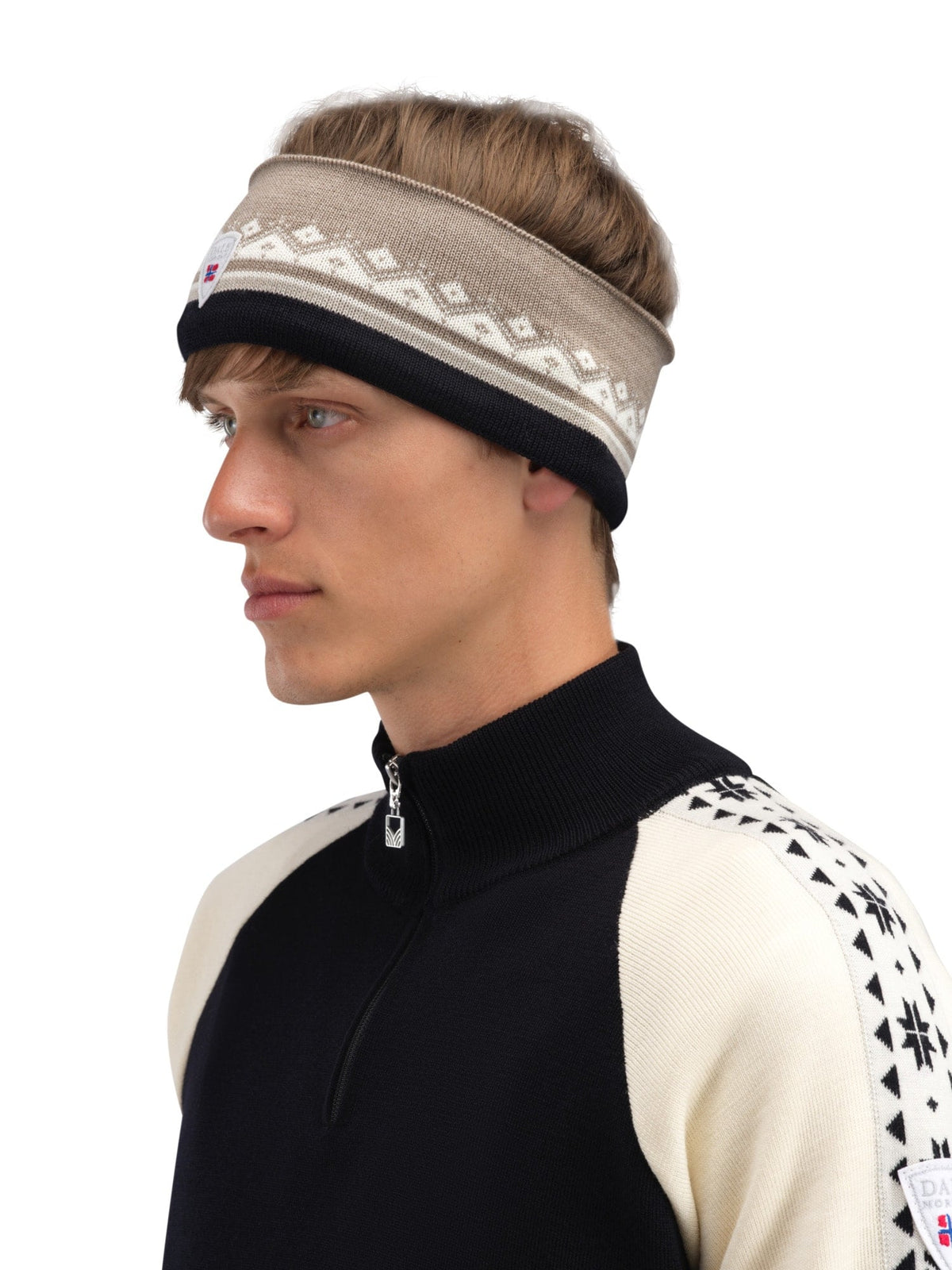 Moritz Headband Mountainstone Offwhite Black