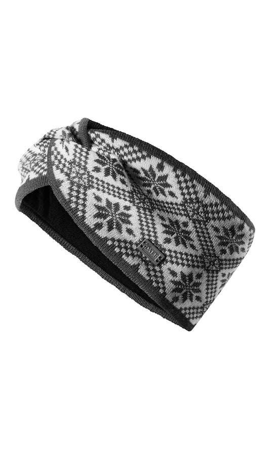 Christiania Headband - Merino Wool Grey Offwhite