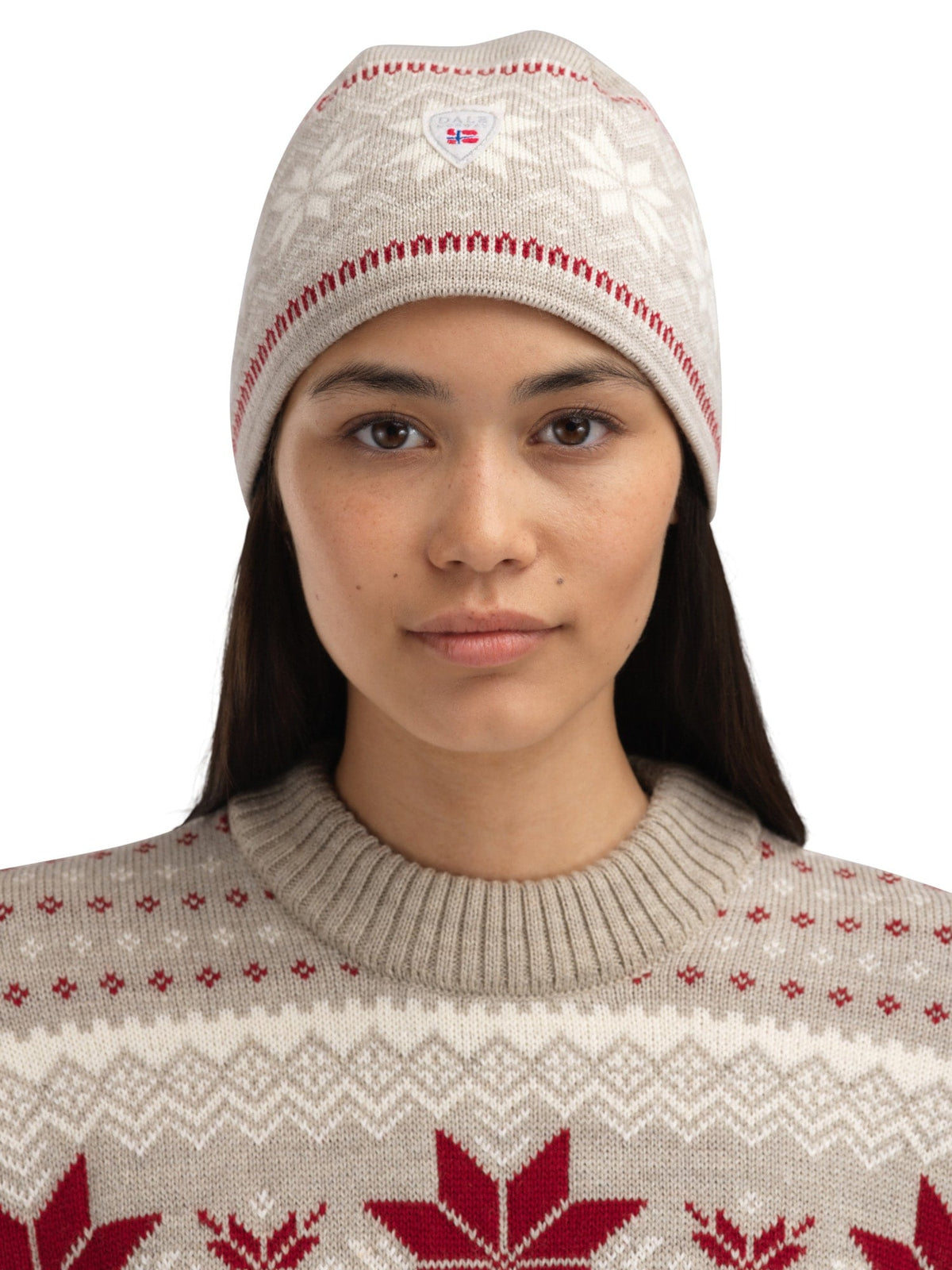 Garmisch Hat Sand Mel. Off White Red Rose