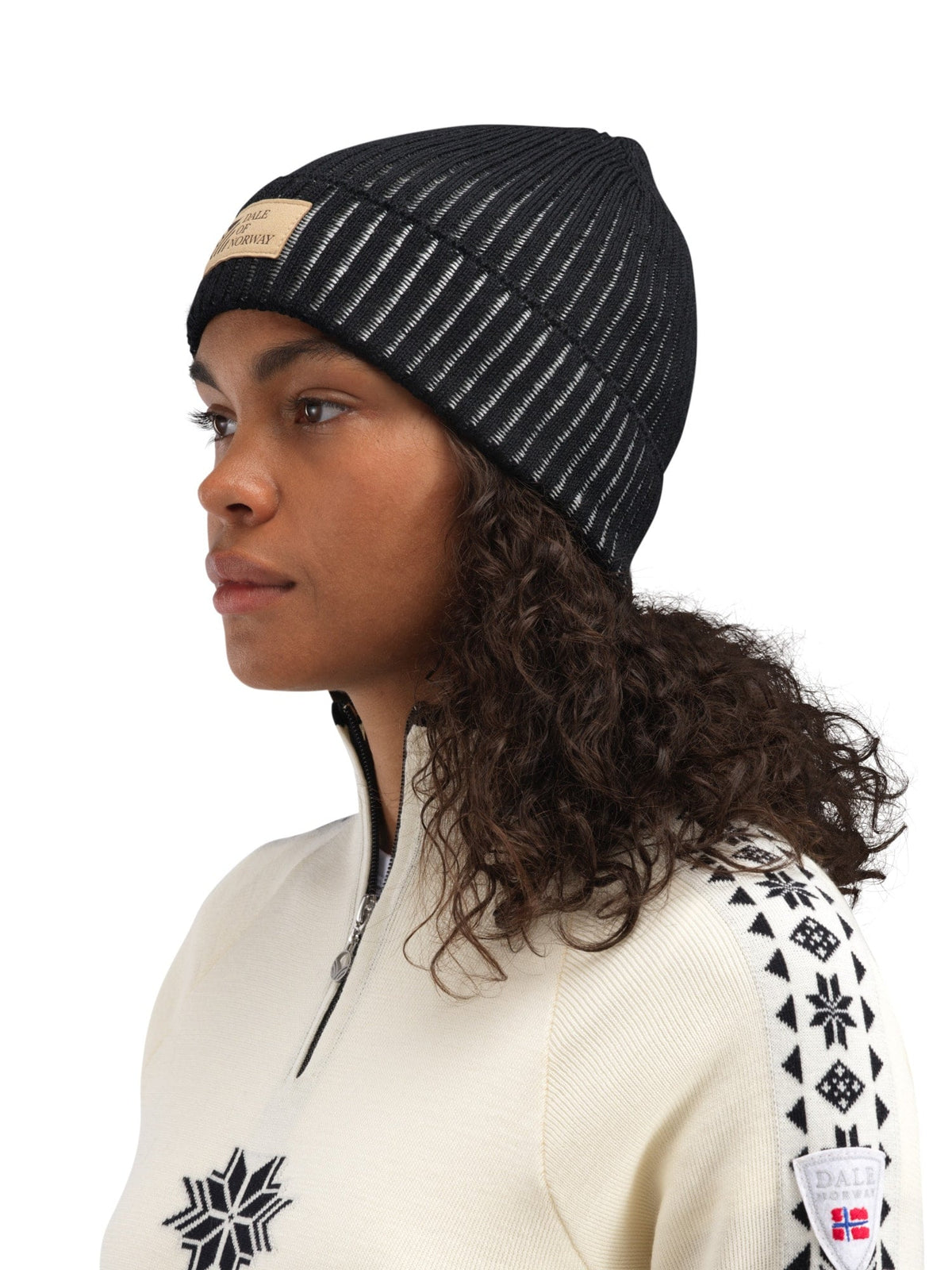 Alvøy Hat - Norwegian Wool Black Offwhite