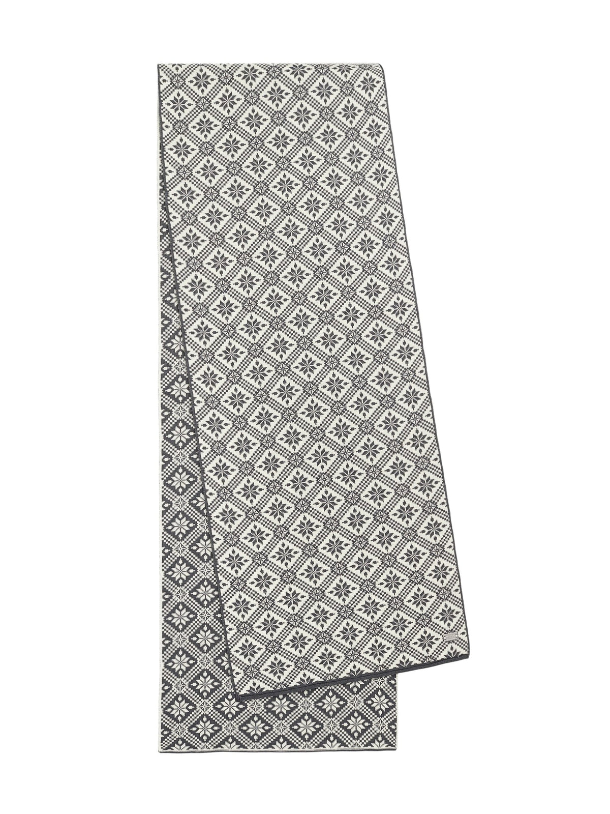 Christiania Women's Scarf - Merino Wool Grey Offwhite