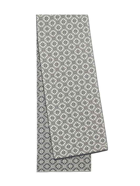 Christiania Women's Scarf - Merino Wool Grey Offwhite