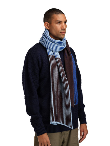 Skarstind Scarf Wine Ultramarine Iceblue