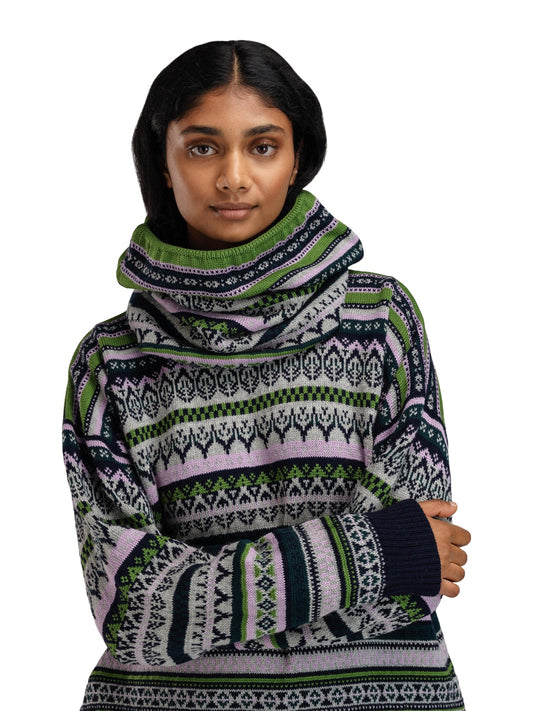 Utsira tubular scarf Marine Pinegreen Lightcharcoal