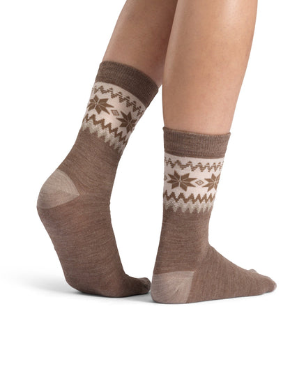 Myking Wool Socks Crew Cut Mountainstone Sand Off White