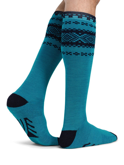 Cortina knee sock Turquoise Navy