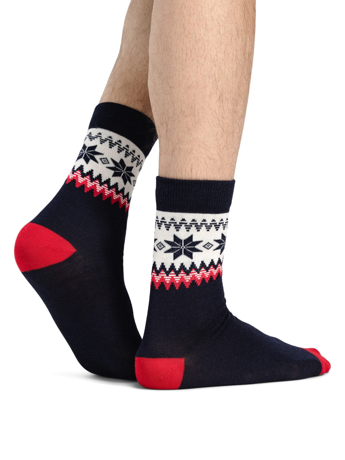 Myking sock Navy Red Offwhite