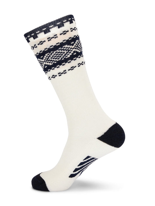 Cortina knee sock Offwhite Navy