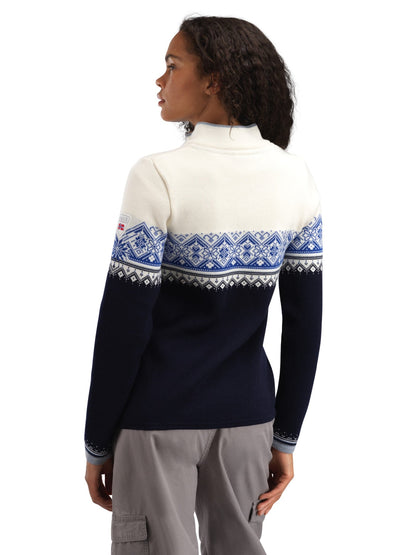 Moritz Women’s Sweater - Merino Wool NAVY WHITE ULTRAMARINE