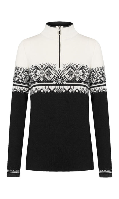 Moritz Women’s Sweater - Merino Wool BLACK WHITE DARKCHARCOAL