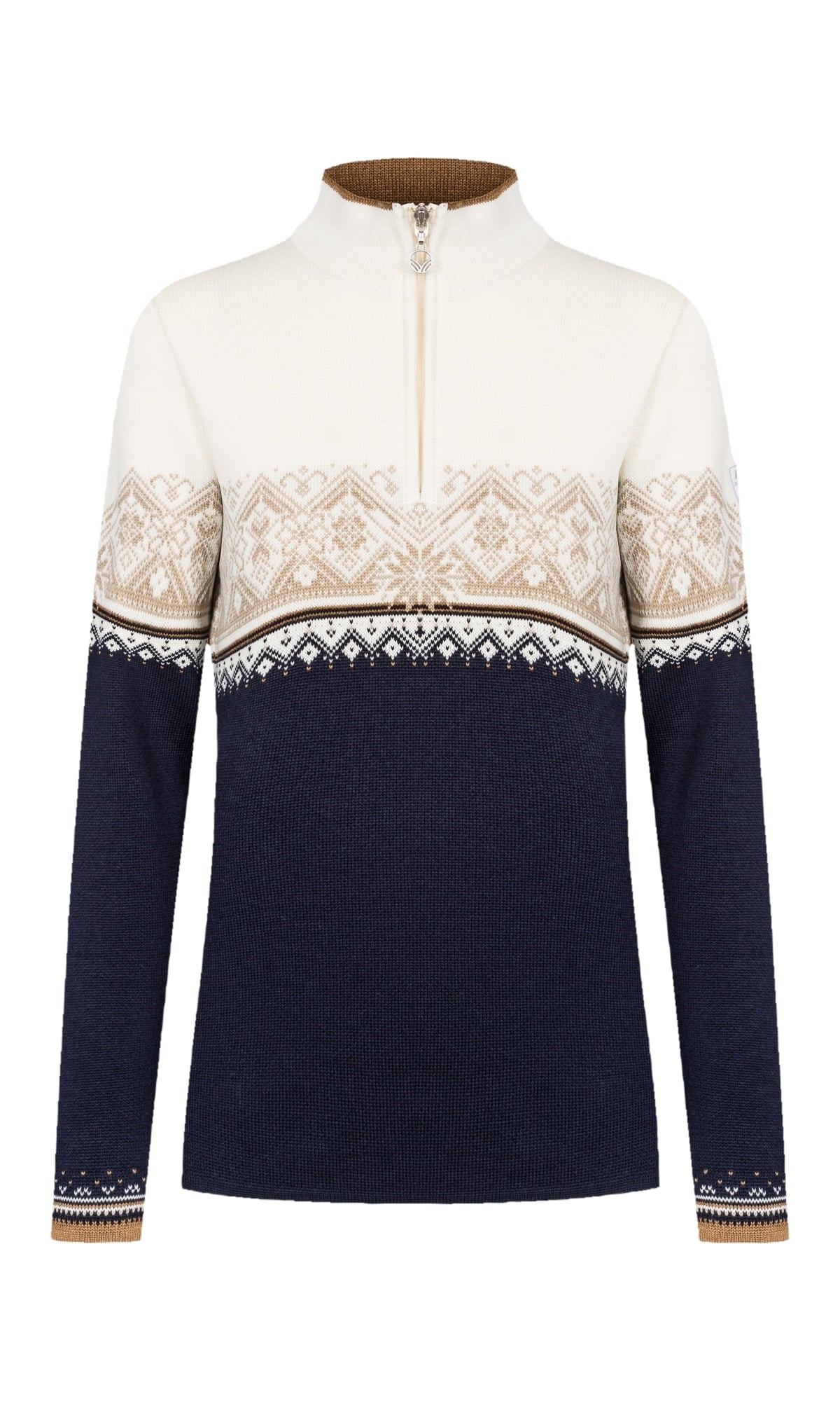 Moritz Women’s Sweater - Merino Wool NAVY BRONZE BEIGE OFFWHITE