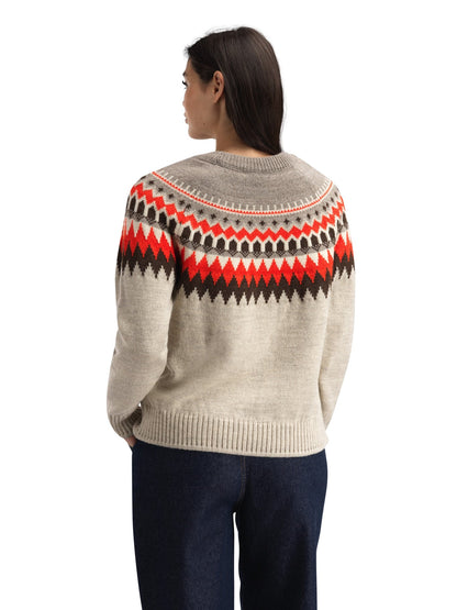 Losna Women's Sweater Birch Melange Coffee Roth Red