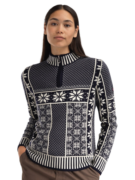 Vardåsen Women's Sweater Marine Offwhite