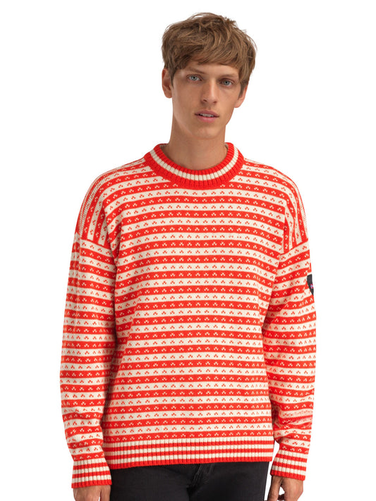Skipsleia Unisex Sweater Roth Red Natural White