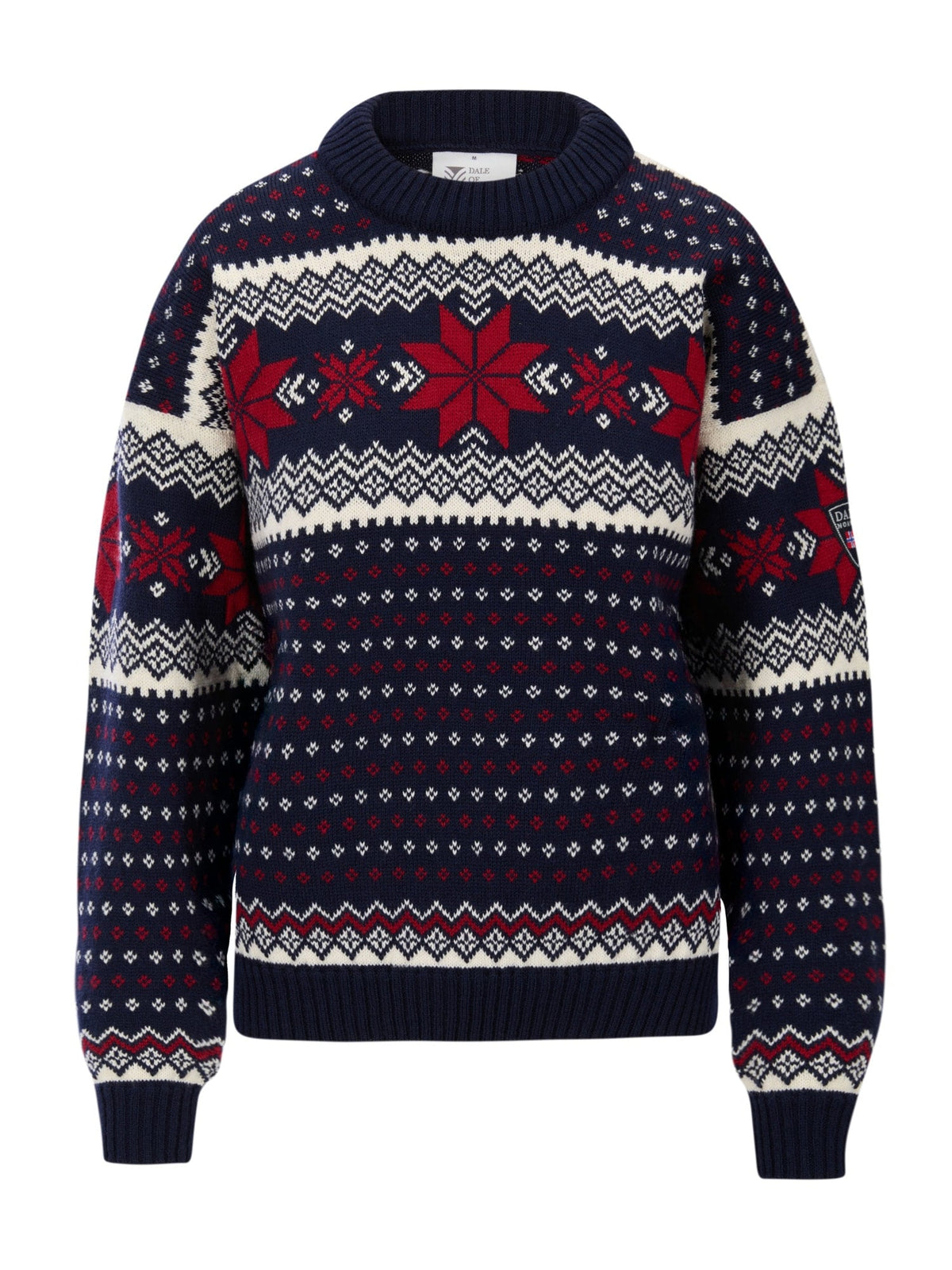 Egersund Women's sweater Navy Off White Red Rose