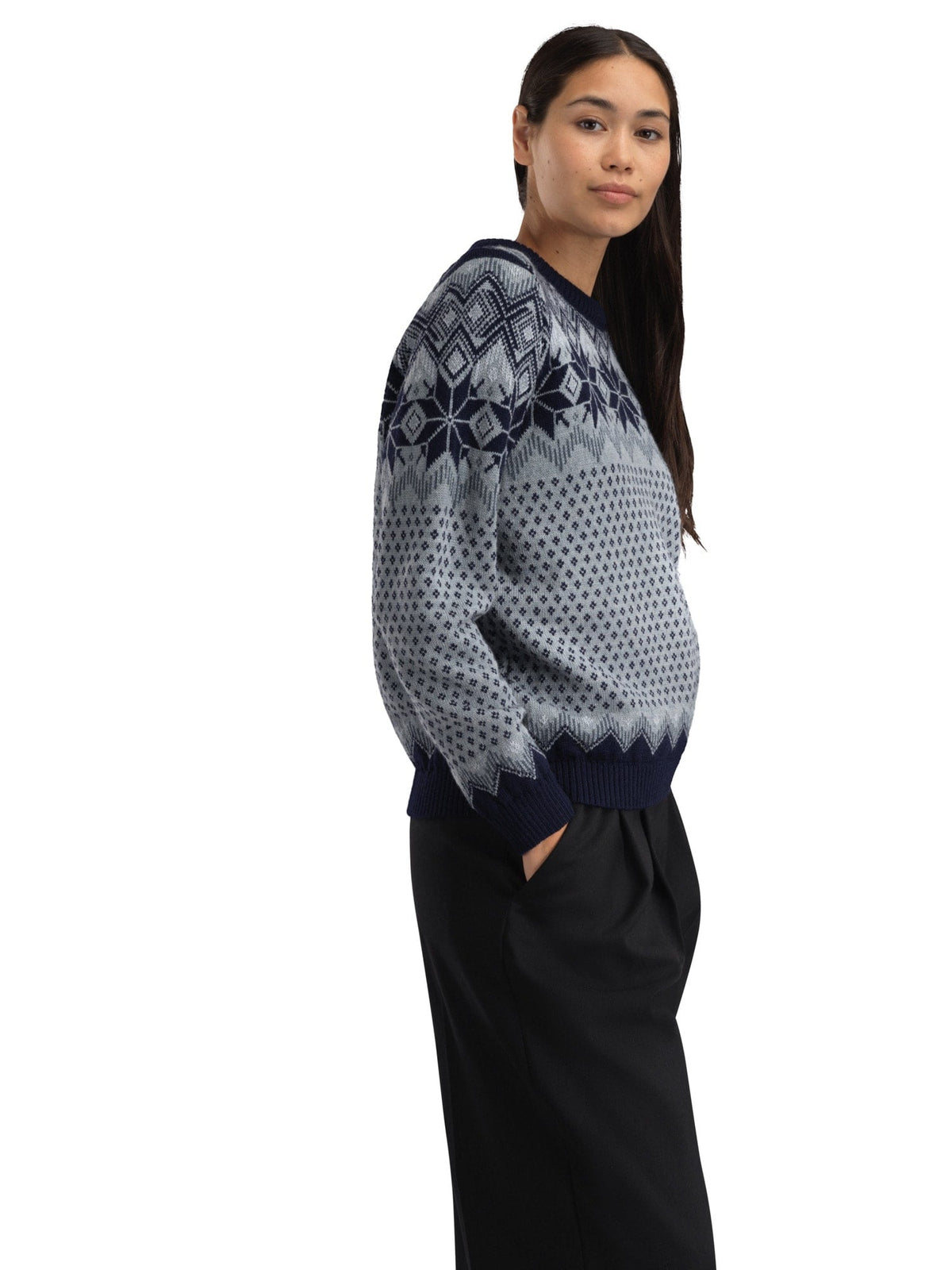 Vilja Women's Sweater Navy Mid Blue Mel. Steel