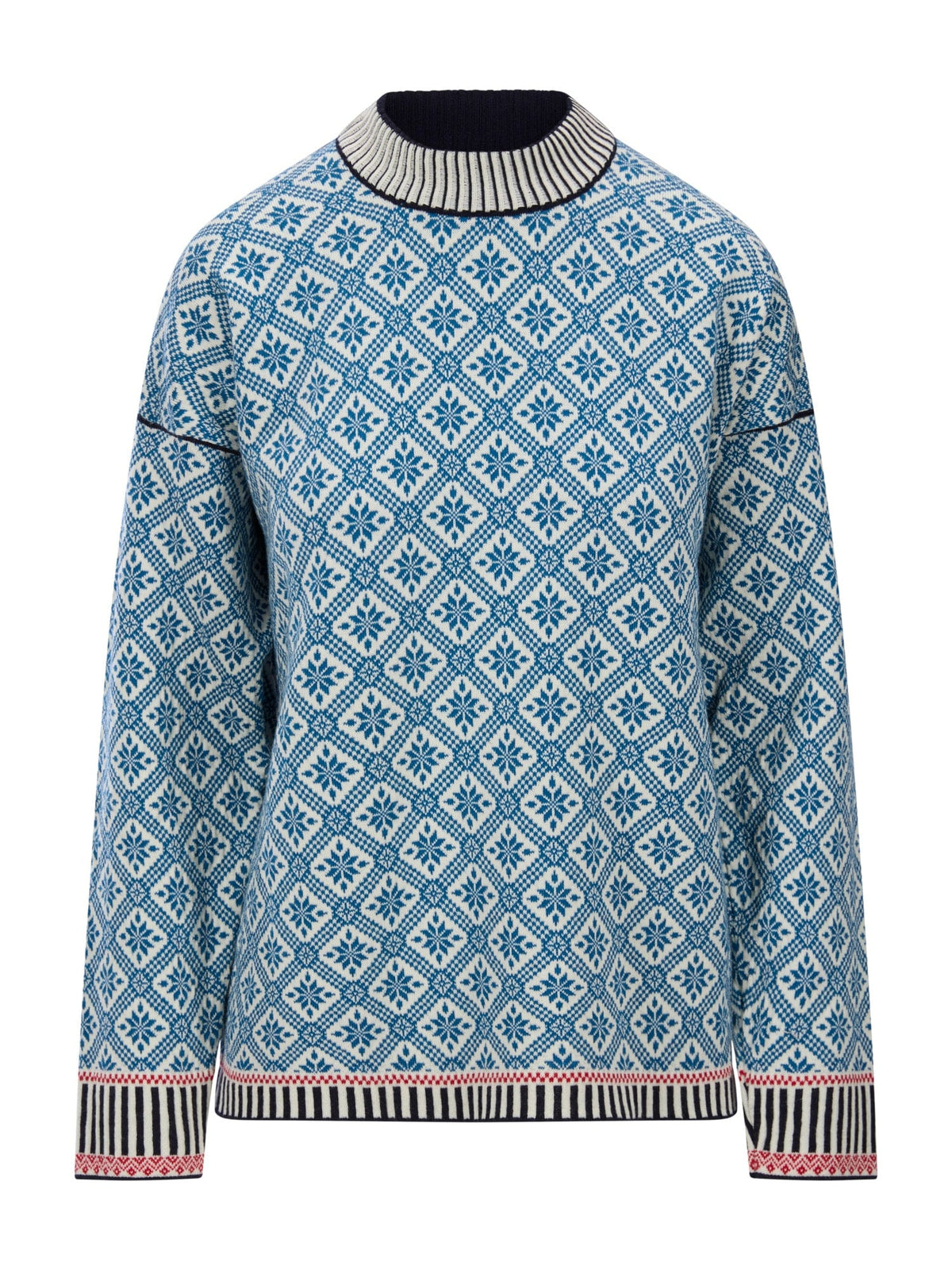 Langøy Fem Sweater Arctic Blue Offwhite