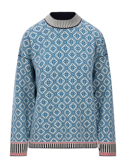 Langøy Fem Sweater Arctic Blue Offwhite