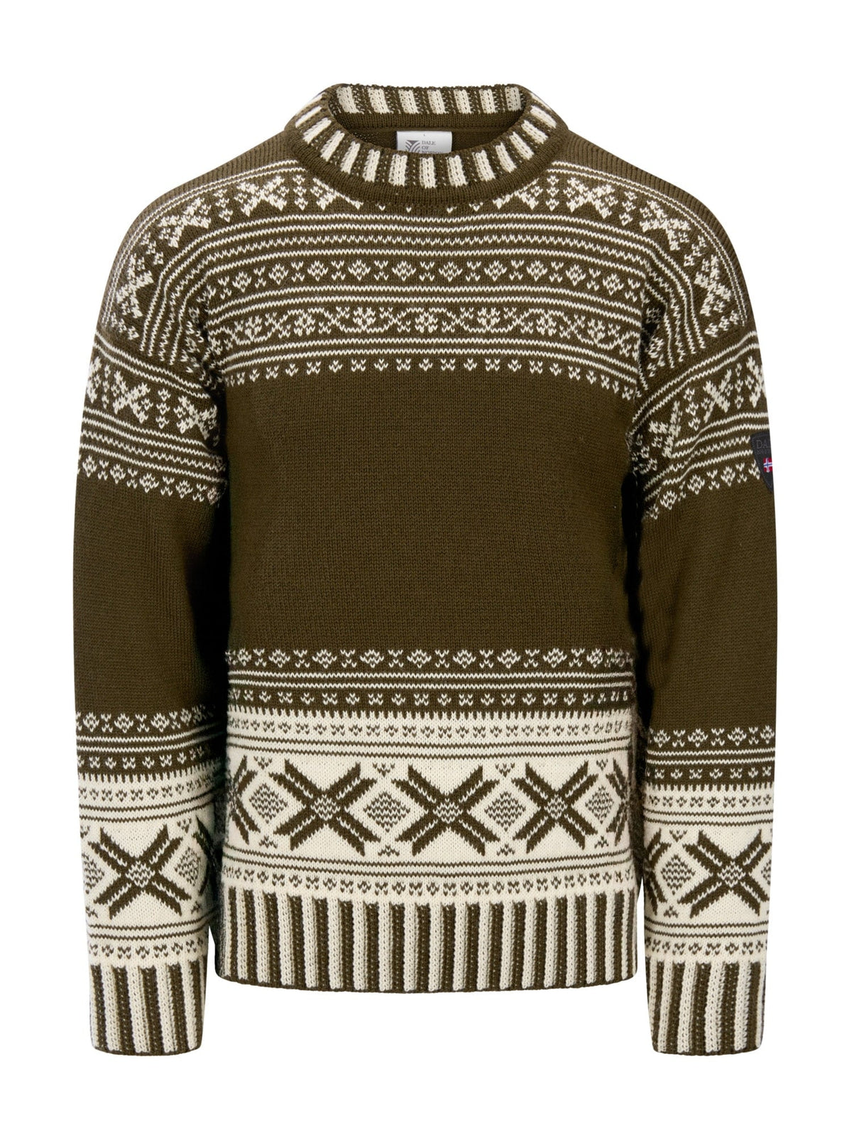 Torridal Men's Sweater Army Green Off White