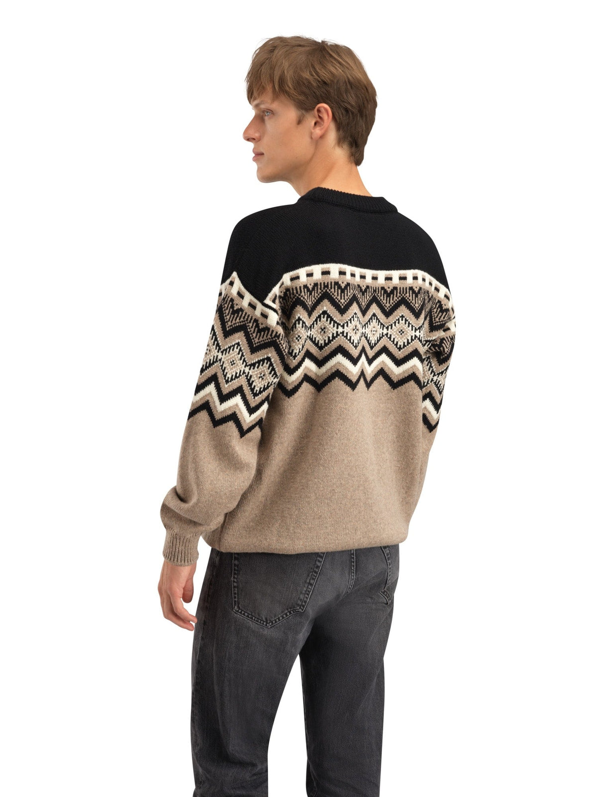 Randaberg Sweater Maculine Brown Black Offwhite