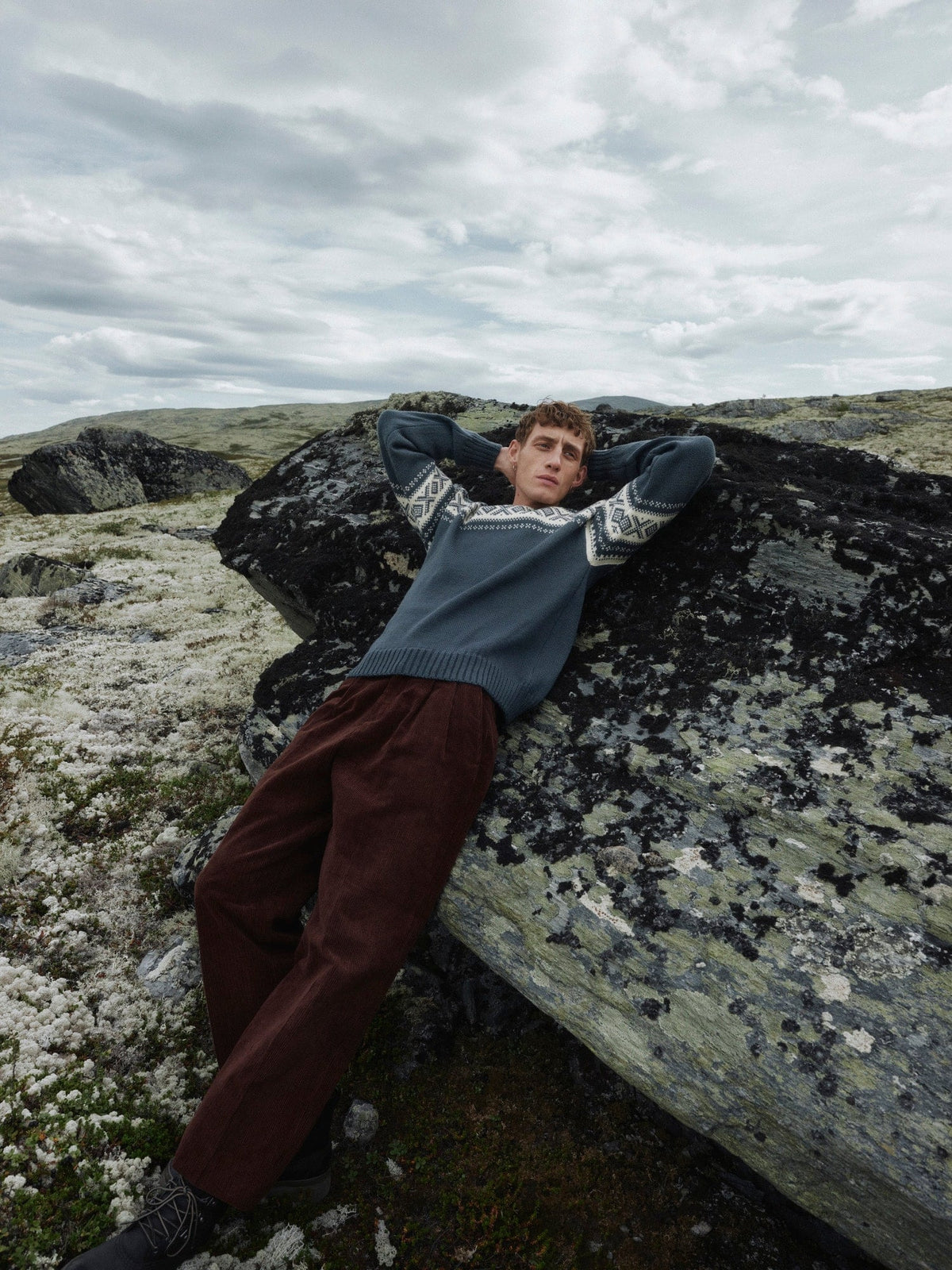 Cortina 1956 Uni Sweater Steel Offwhite