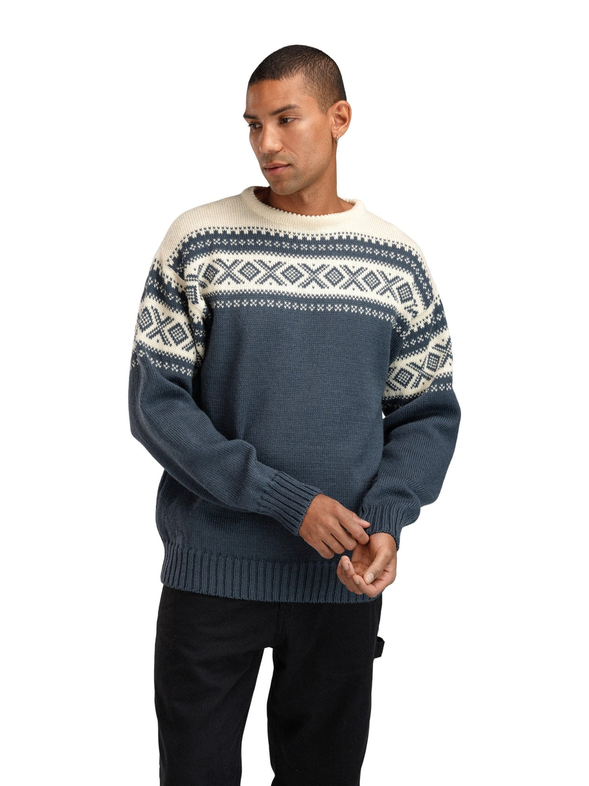 Cortina 1956 Uni Sweater Steel Offwhite