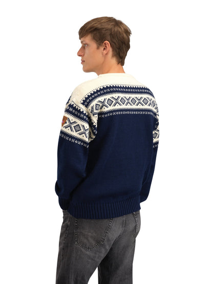Cortina 1956 Unisex Sweater - Norwegian Wool Navy Off-white