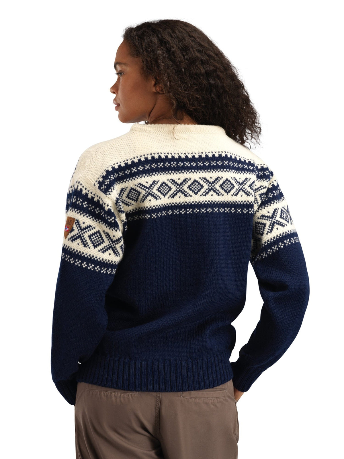 Cortina 1956 Unisex Sweater - Norwegian Wool Navy Off-white
