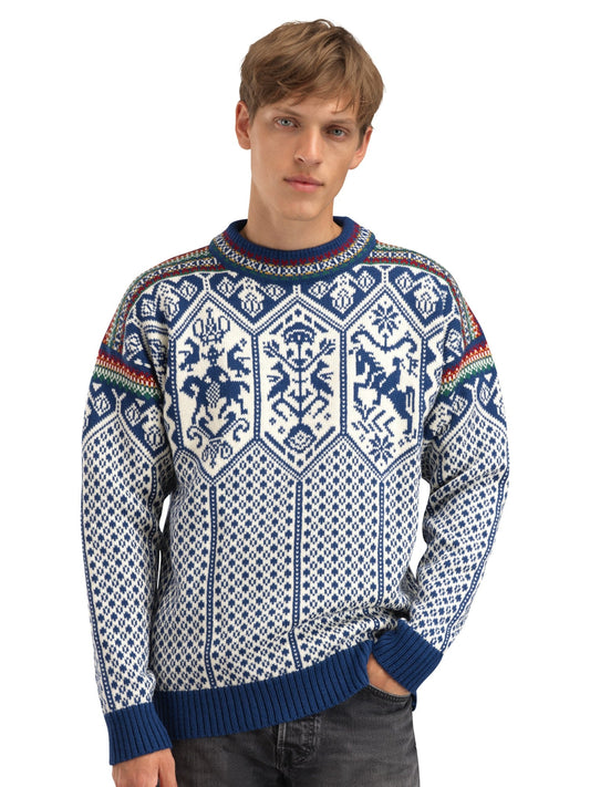 1994 Masculine Sweater Indigo Mustard Botttlegreen