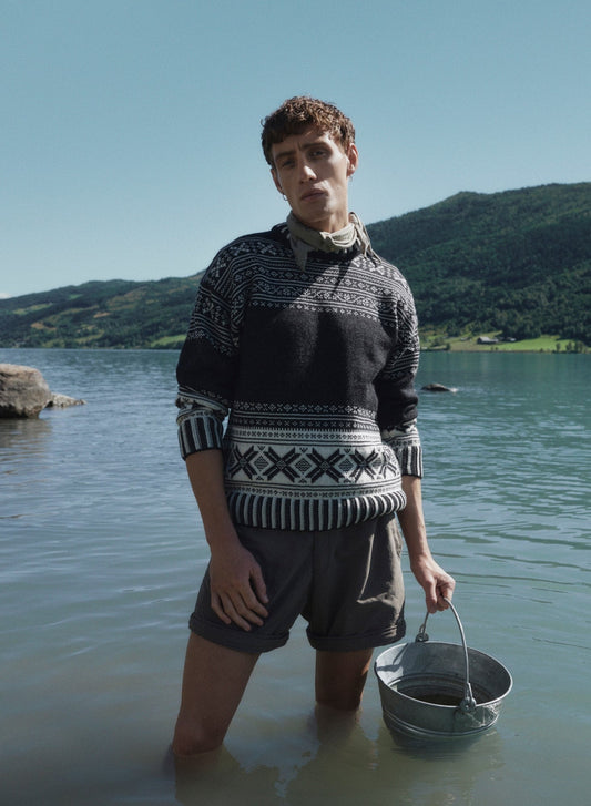 Torridal Masc Sweater Darkcharcoal Offwhite