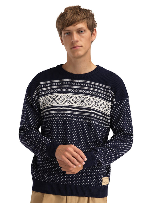 Valløy masculine sweater Navy Offwhite