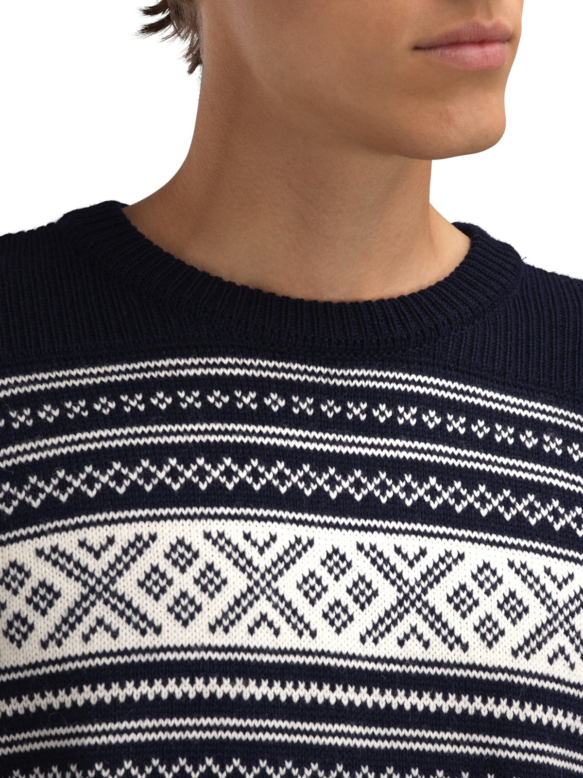 Valløy masculine sweater Navy Offwhite