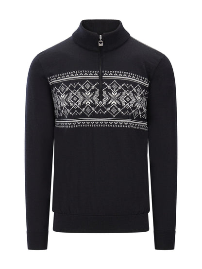 Liaset Men's Sweater Black Offwhite