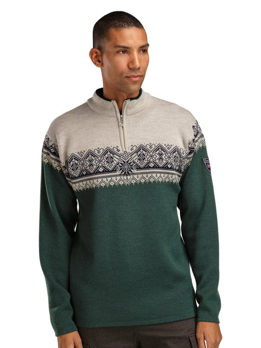 Moritz Masc Sweater Pinegreen Navy OffWhitew