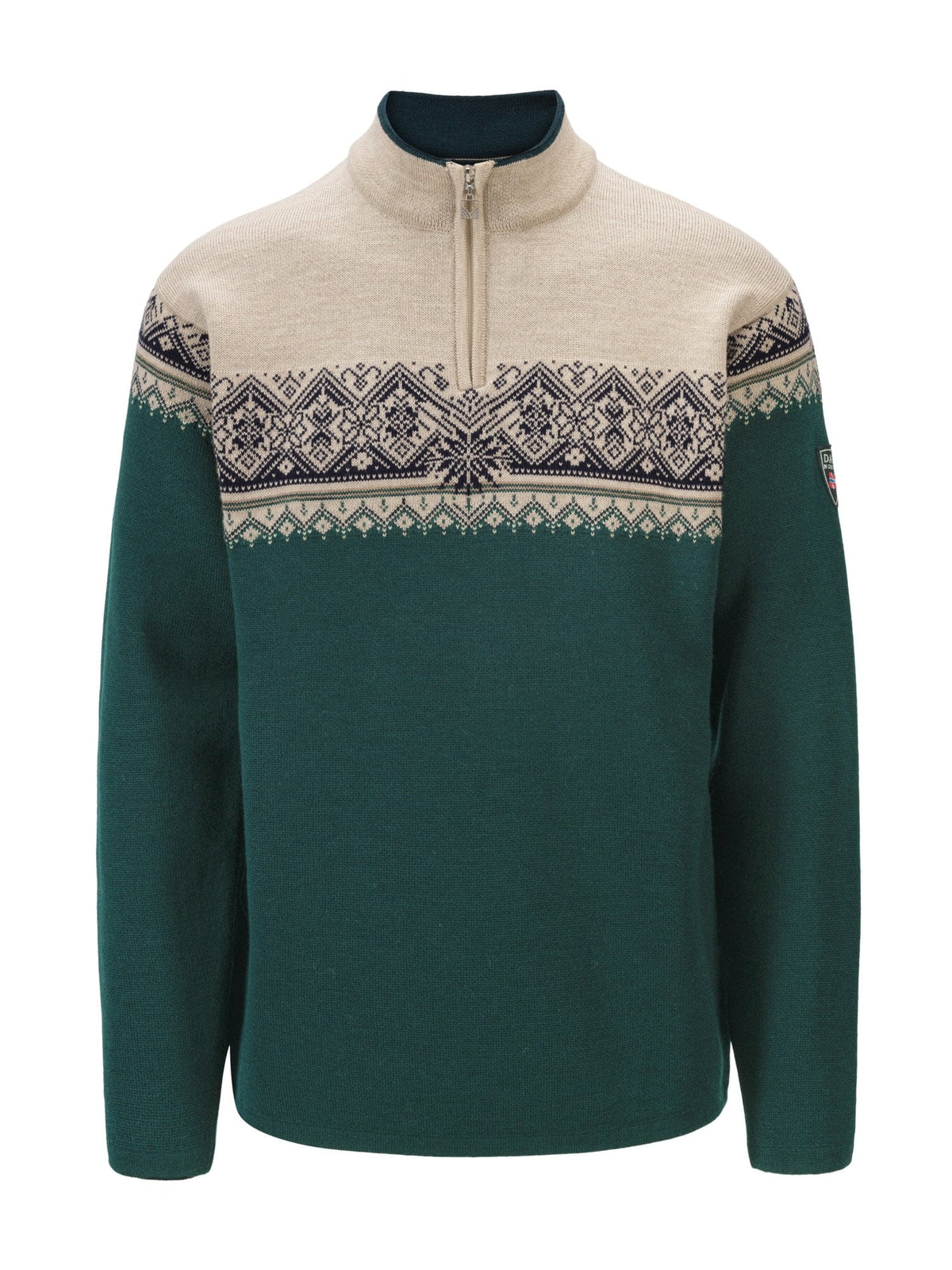 Moritz Masc Sweater Pinegreen Navy OffWhitew