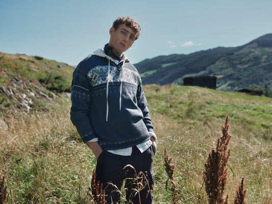 Blyfjell Sweater Steel Offwhite Marine