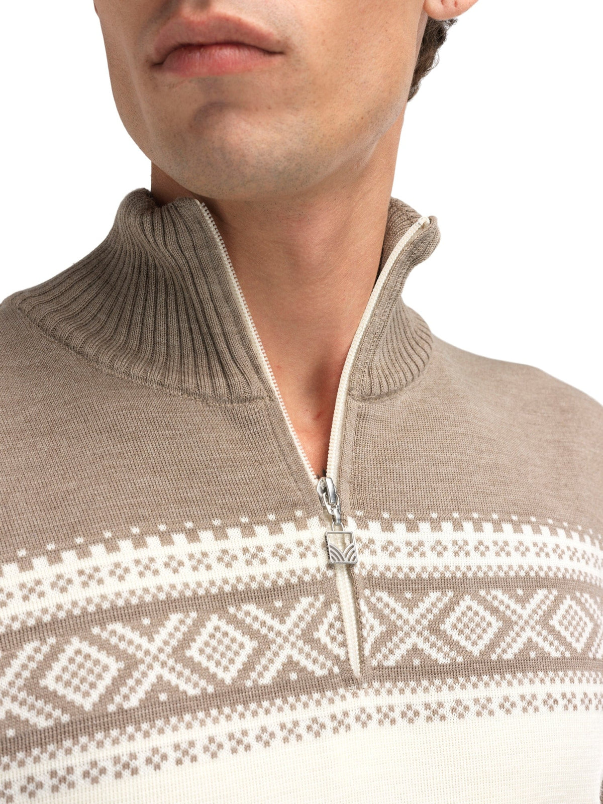 Dalestølen masc sweater Mountainstone Offwhite