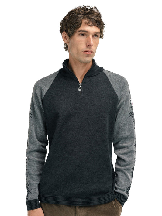 Geilo Men’s Sweater - Merino Wool DARK CHARCOAL SMOKE