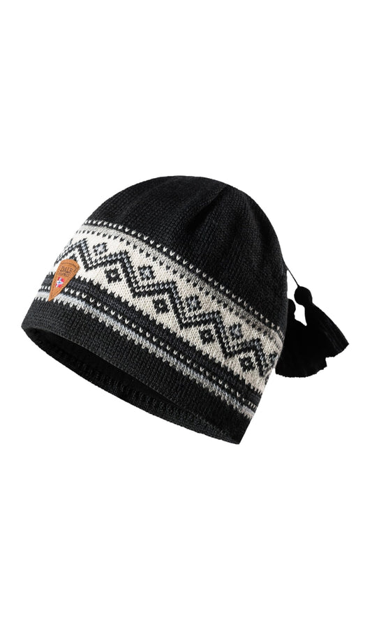 Vail Hat - Norwegian Wool Black White Grey Sand